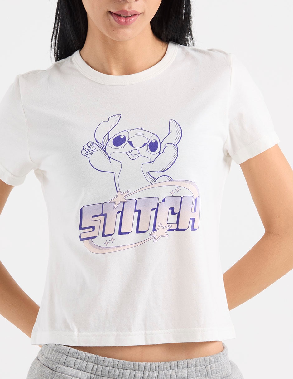 Playera manga corta Disney Dtr cuello redondo para mujer