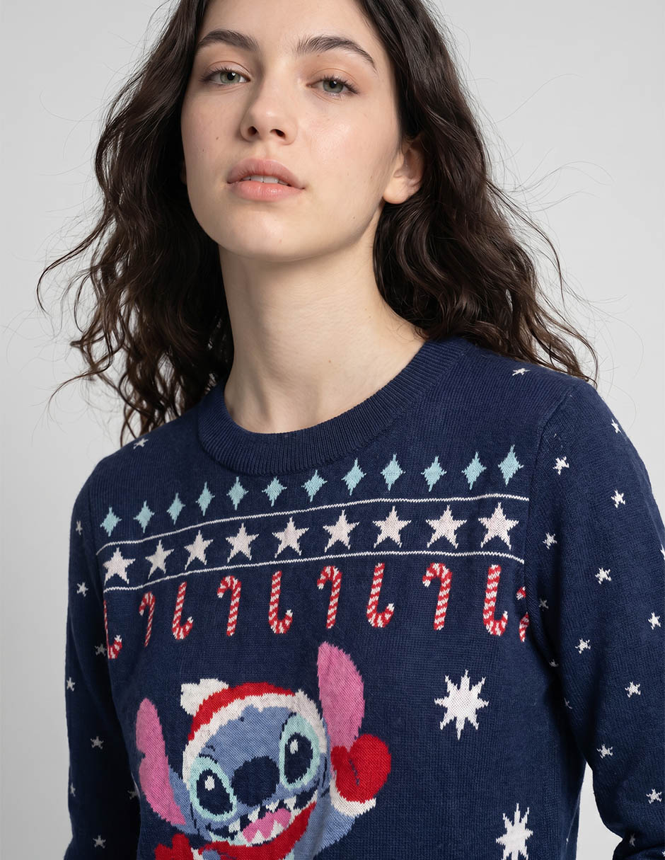 Sudadera navideña Stitch para mujer 2