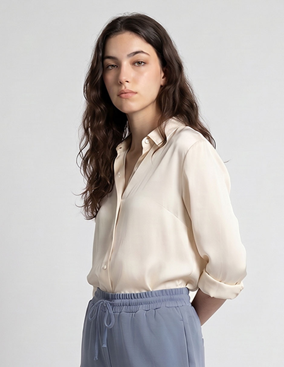 Pants slim con jareta para mujer
