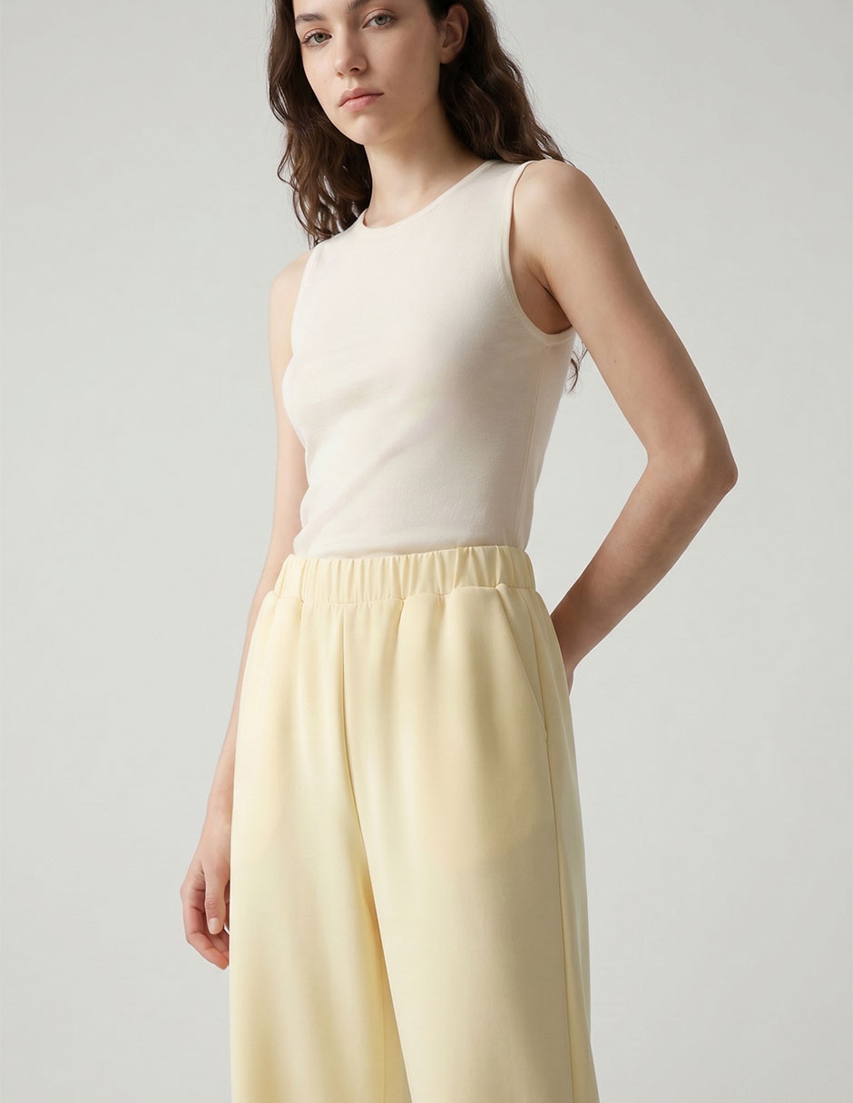 Pants amplio con elástico para mujer 2