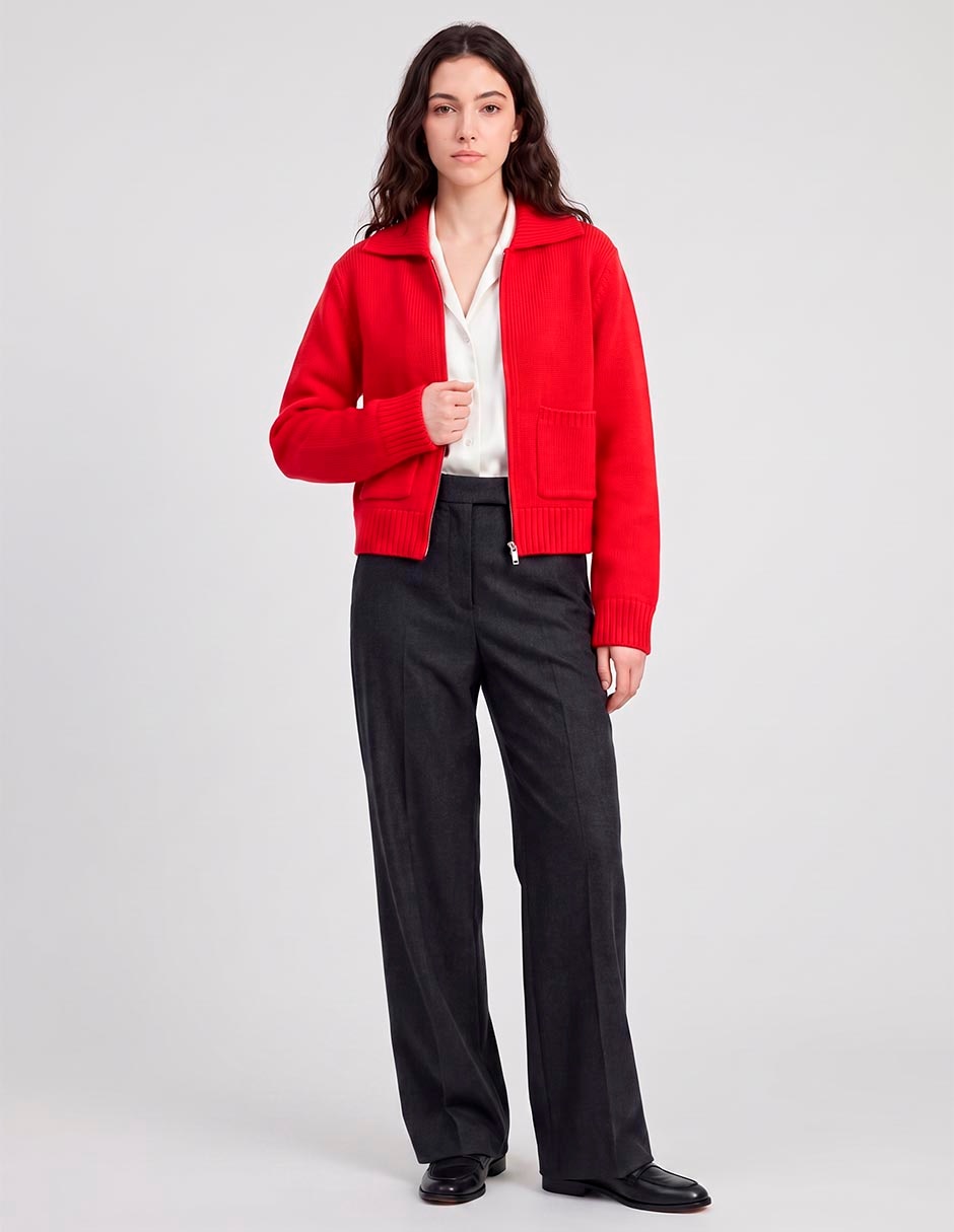 Suéter cuello camisero para mujer Suéter cuello camisero para mujer