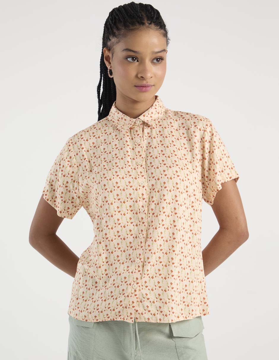 Blusa camisera Non Stop manga corta para mujer