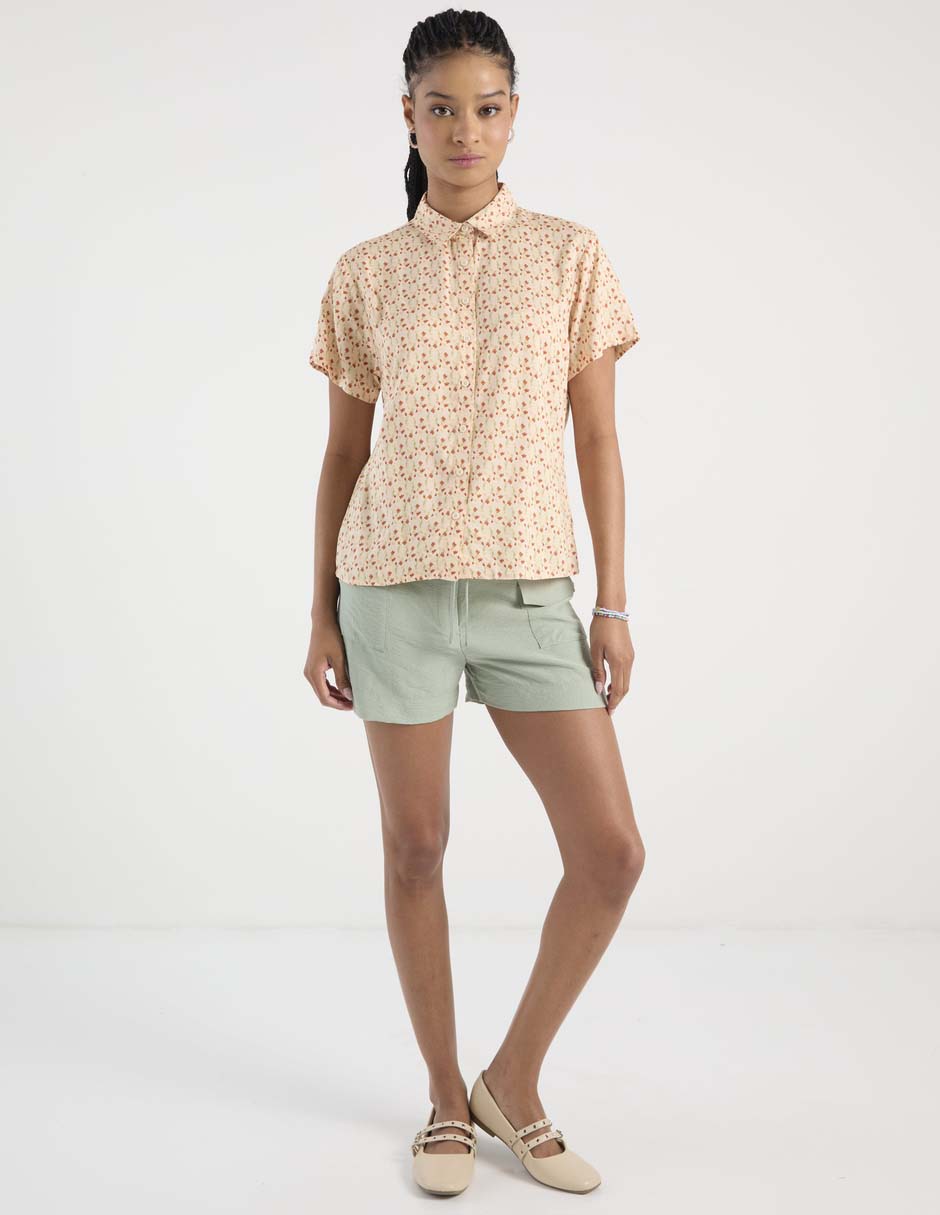 Blusa camisera Non Stop manga corta para mujer