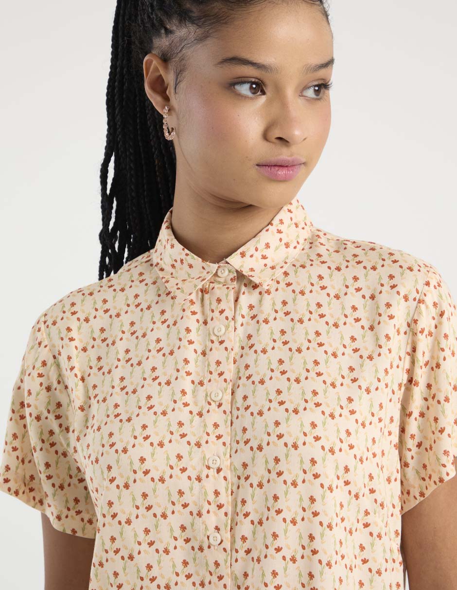 Blusa camisera Non Stop manga corta para mujer