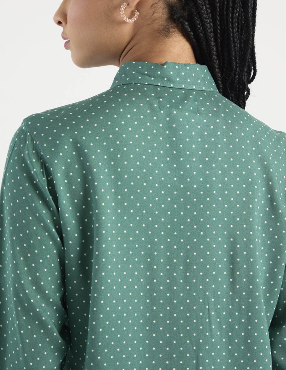 Blusa camisera manga larga para mujer 10
