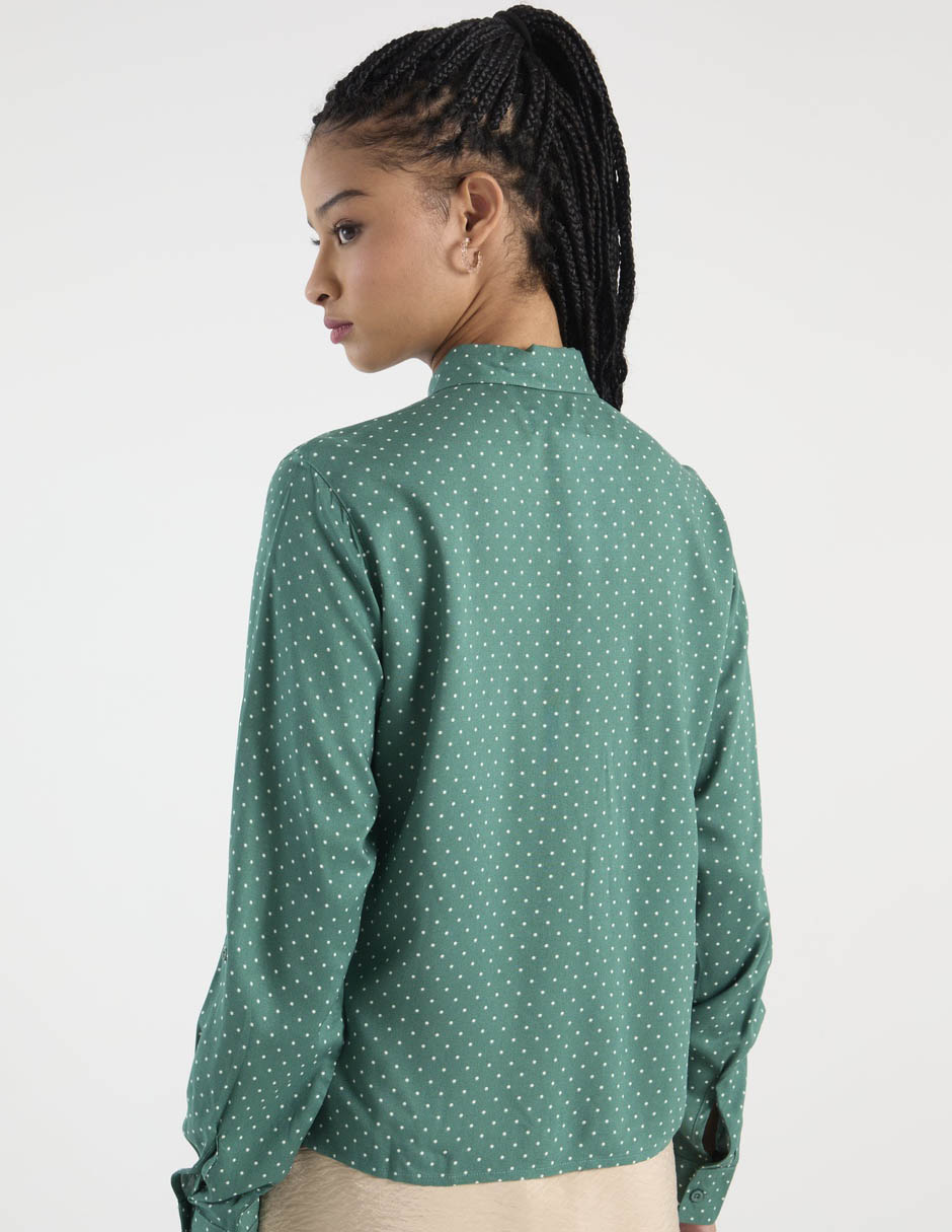 Blusa camisera manga larga para mujer 11