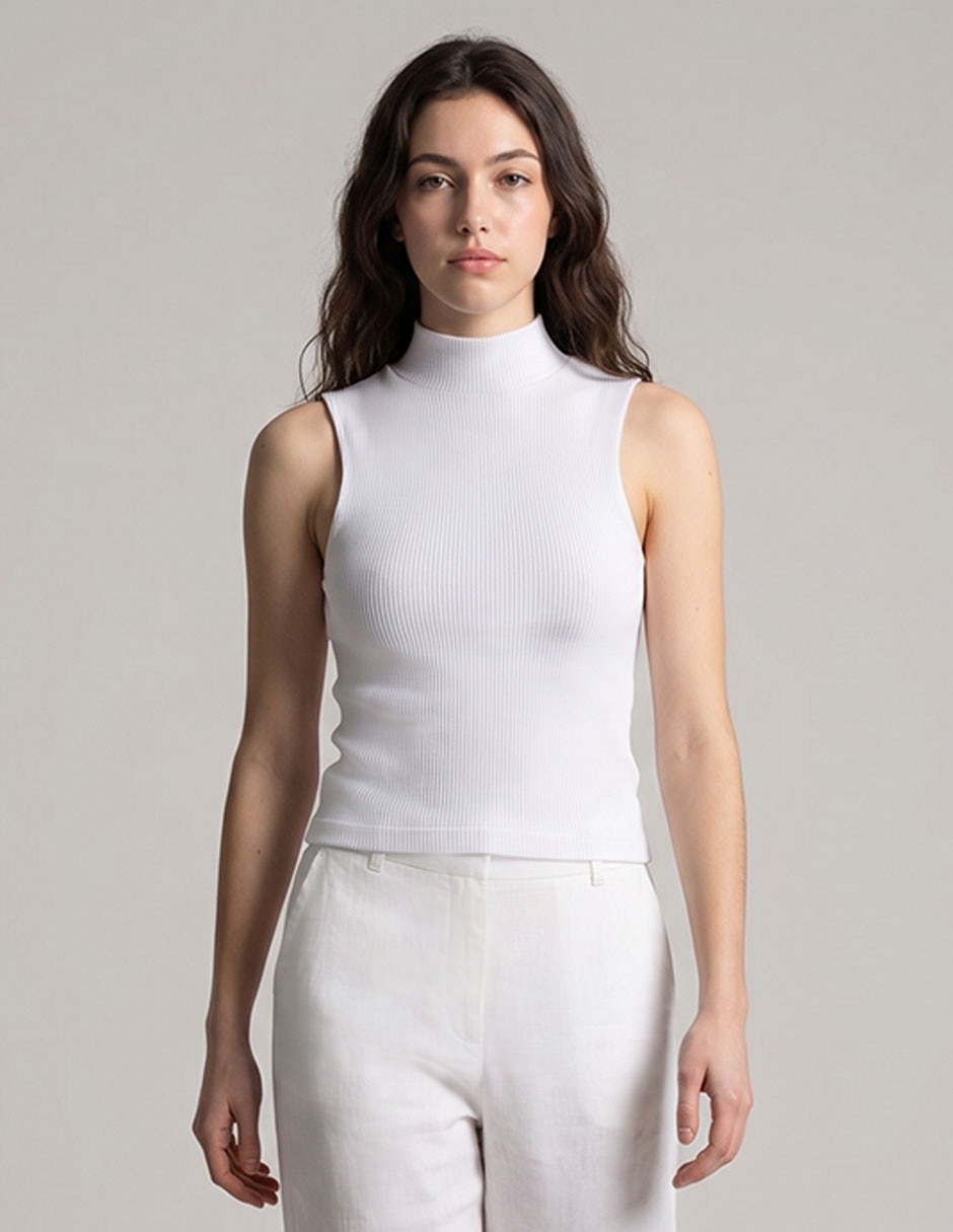 Top cuello alto