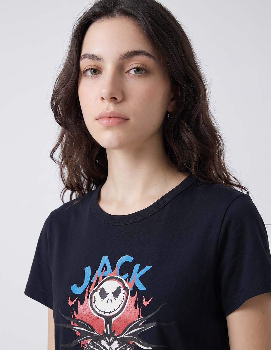 Playera manga corta El Extraño Mundo de Jack cuello redondo mujer 2