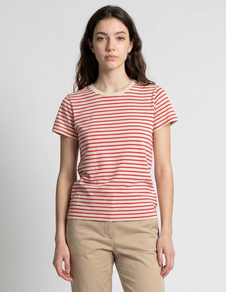 Playera manga corta cuello redondo para mujer Playera manga corta cuello redondo para mujer
