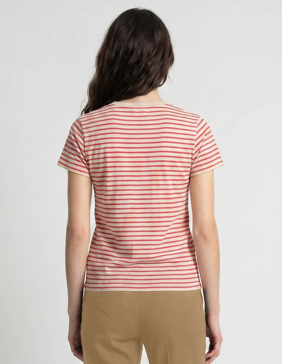 Playera manga corta cuello redondo para mujer 2