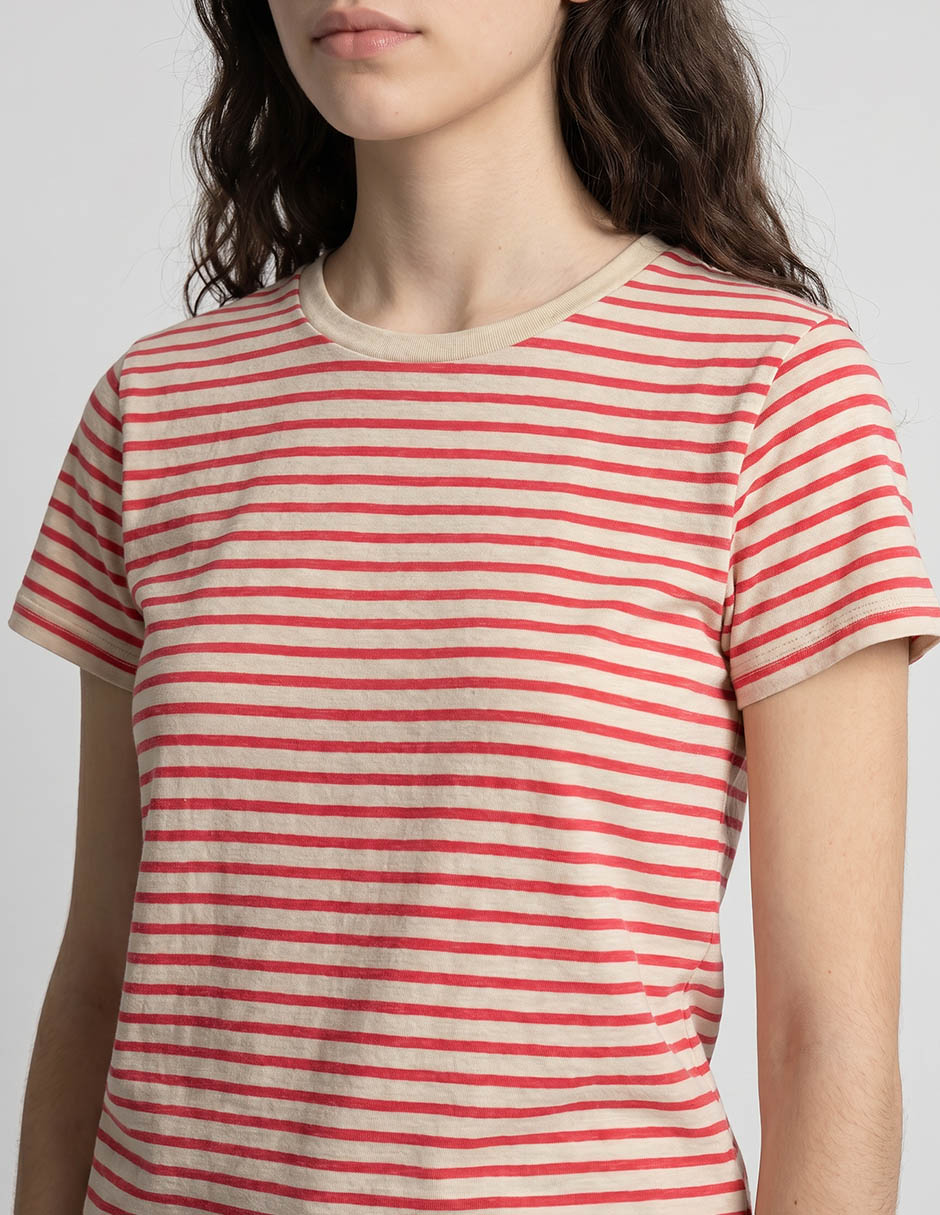Playera manga corta cuello redondo para mujer 4