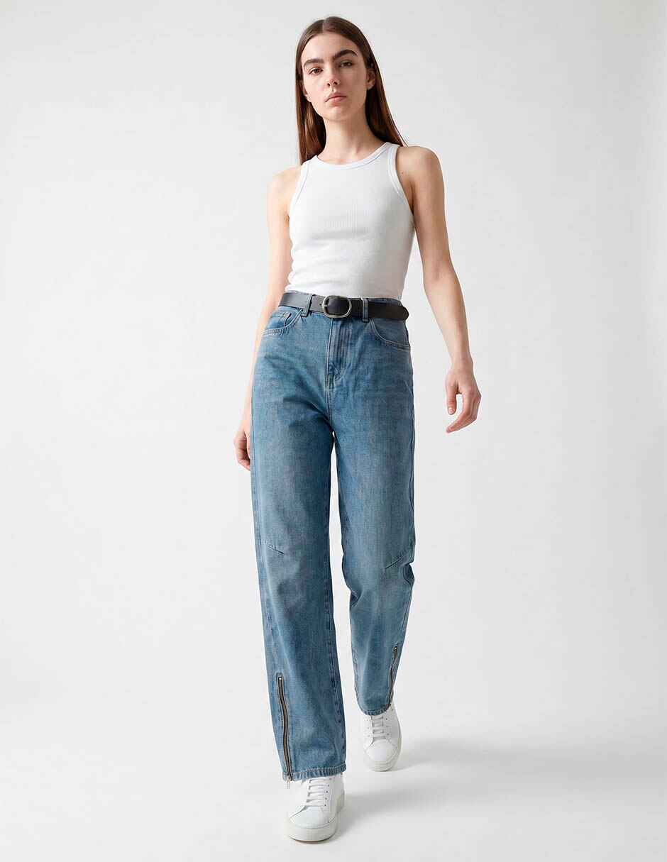 Jeans barrel para mujer
