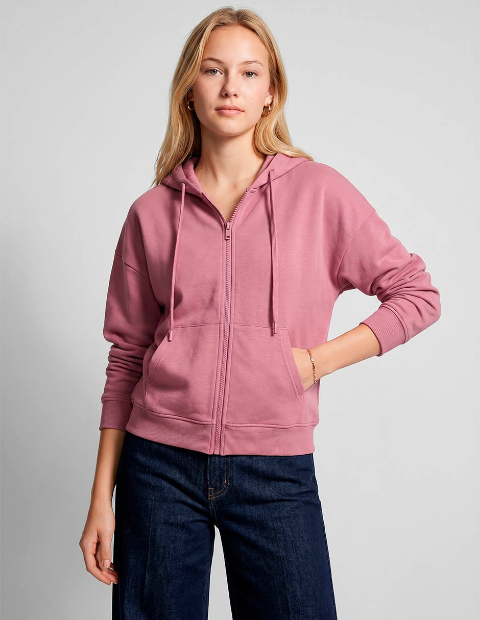 Sudadera con capucha y bolsa para mujer 1