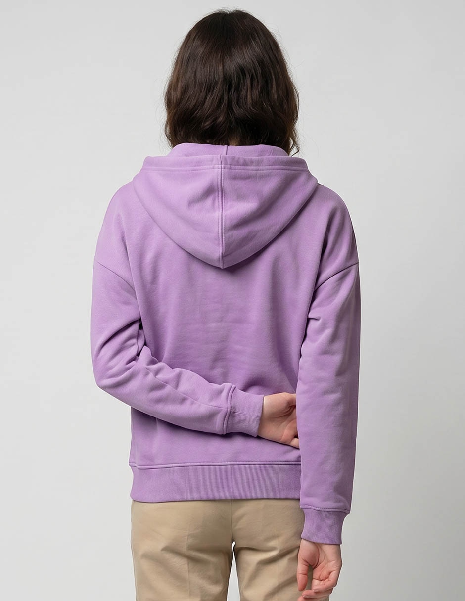 Sudadera con capucha y bolsa non stop para mujer