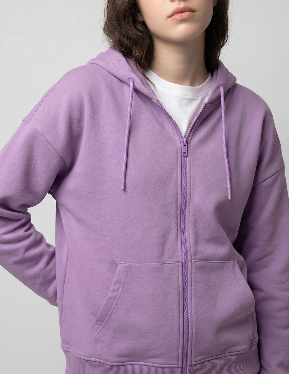 Sudadera con capucha y bolsa non stop para mujer