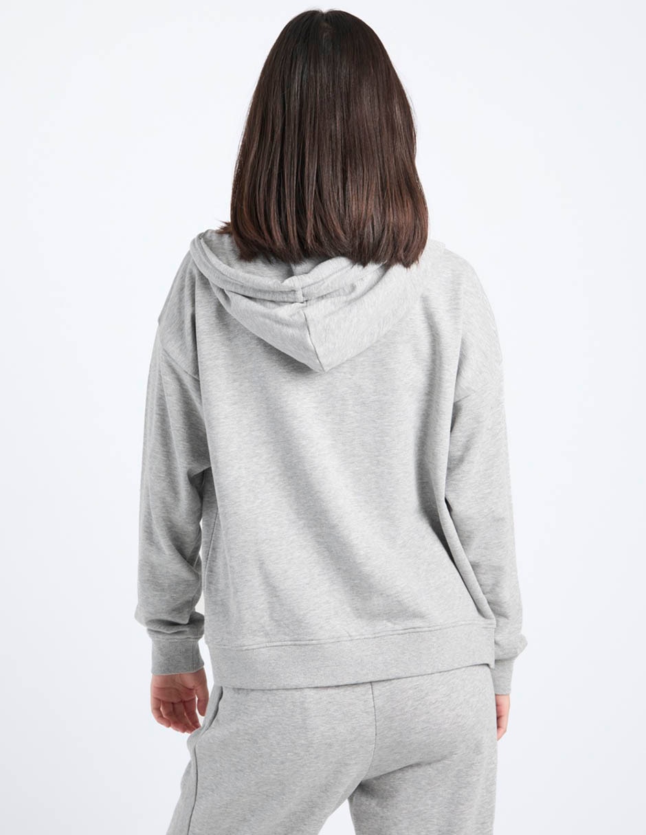 Sudadera con capucha y bolsa non stop para mujer