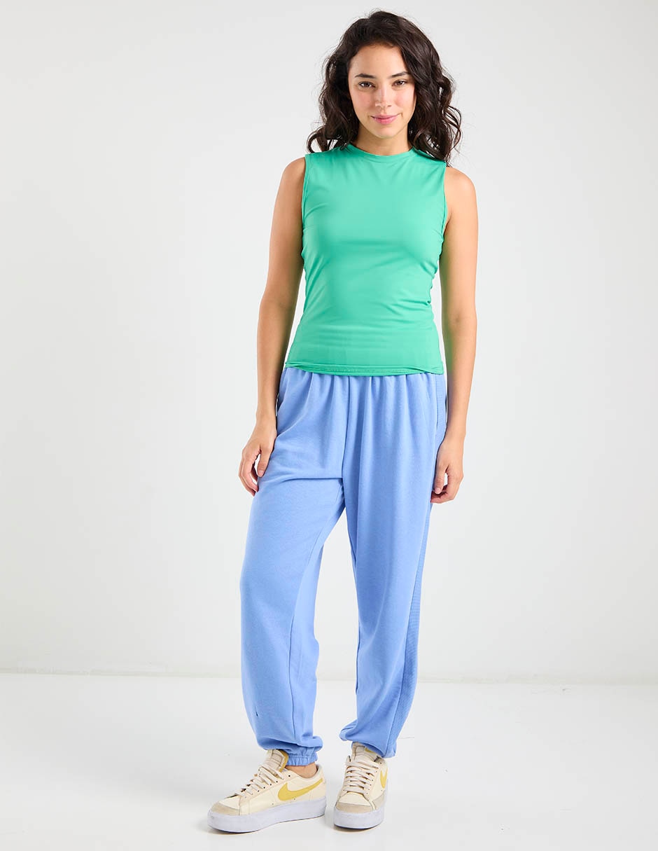 Pants regular con elástico para mujer 3