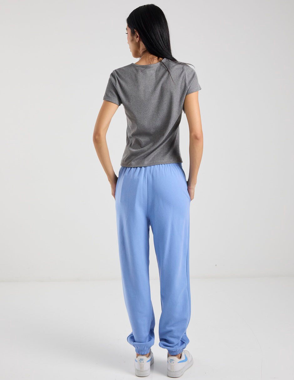 Pants regular con elástico para mujer 2