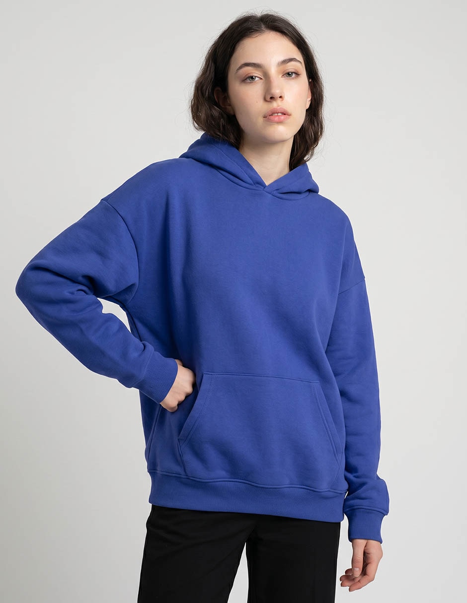 Sudadera con capucha y bolsa para mujer