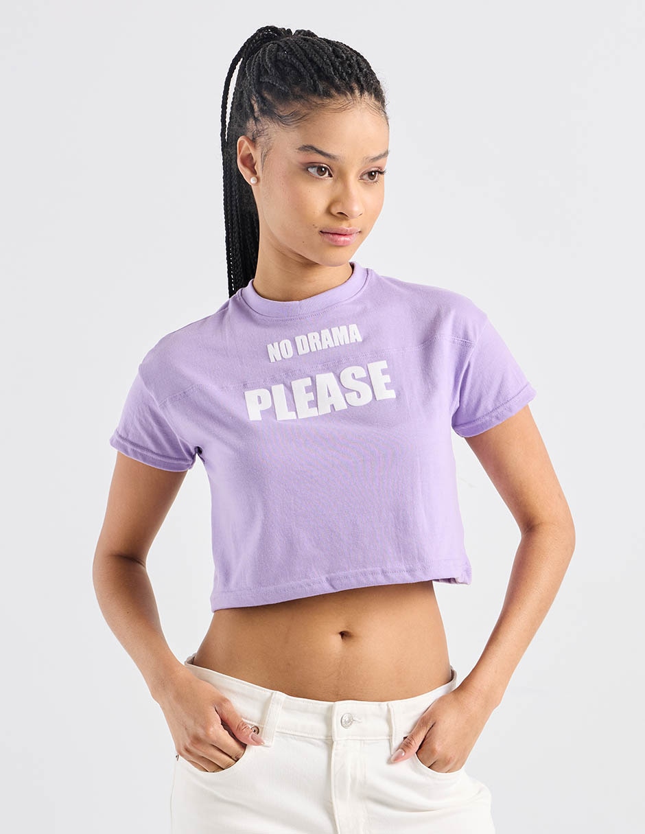 Playera manga corta Non Stop cuello redondo para mujer