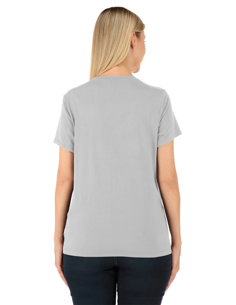 Playera manga corta cuello redondo mujer 4