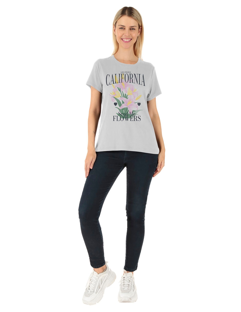Playera manga corta cuello redondo mujer 3