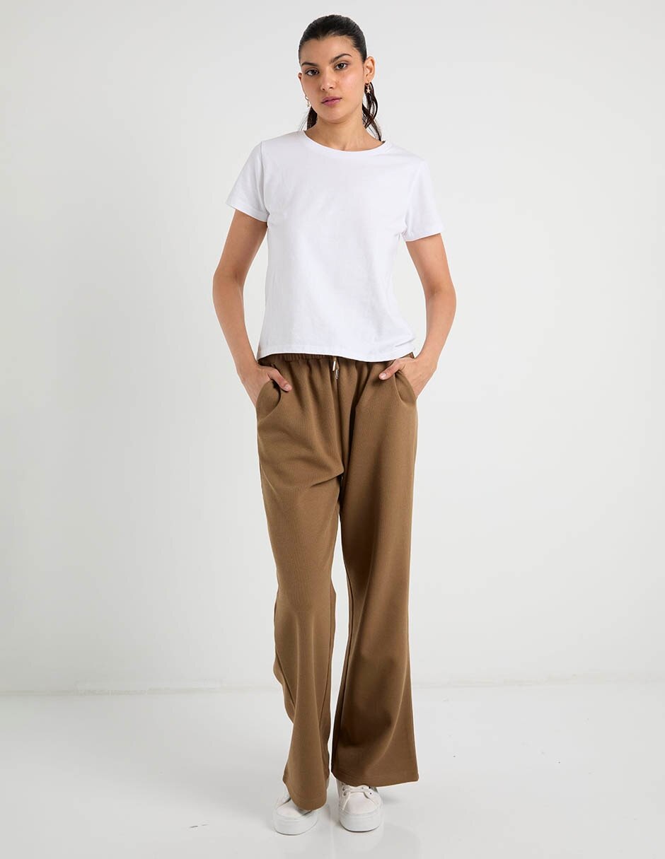 Pants relaxed con jareta para mujer 2