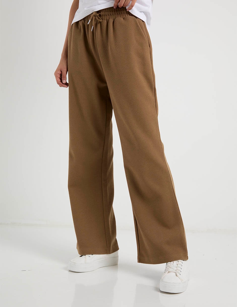 Pants relaxed con jareta para mujer