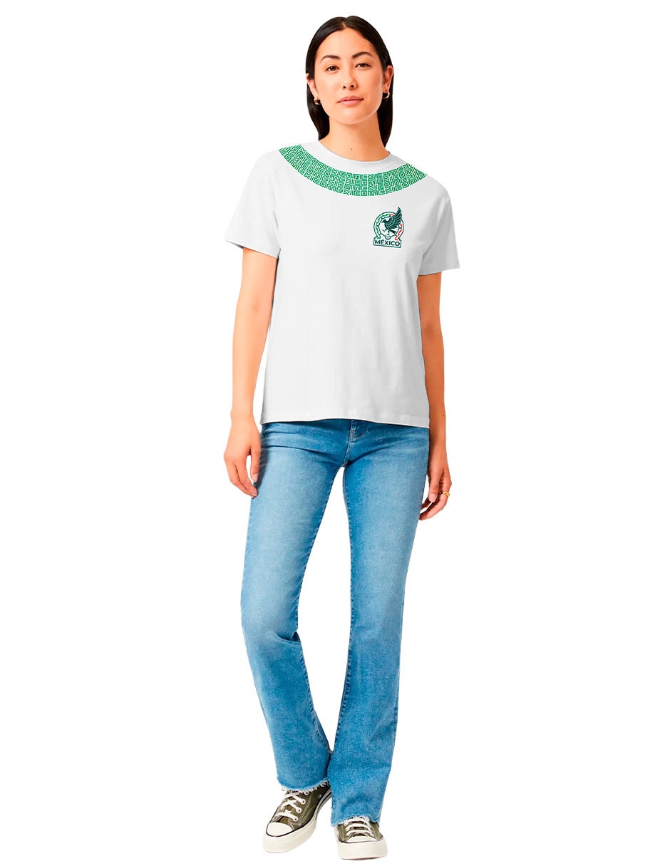 Playera manga corta FMF La Selección De México cuello redondo para mujer 3