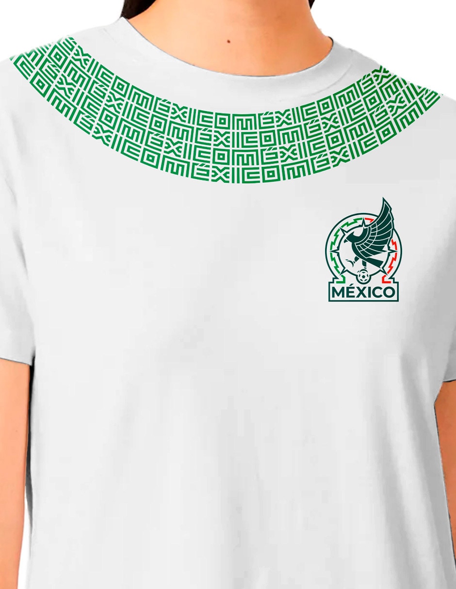 Playera manga corta FMF La Selección De México cuello redondo para mujer 4