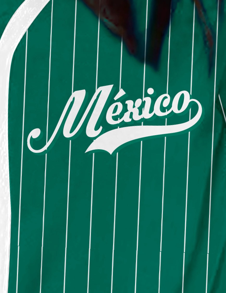 Playera manga corta Aurisports México cuello v para mujer 4