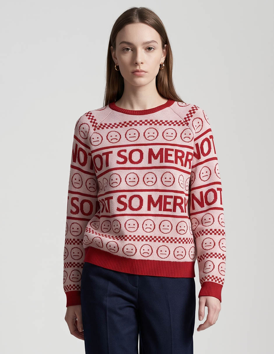 Suéter cuello redondo para mujer
