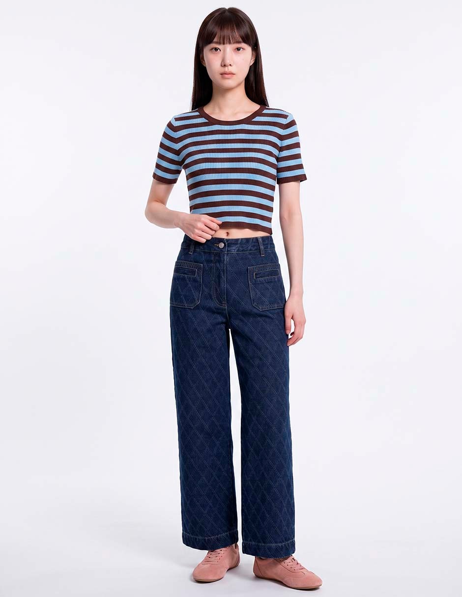 Blusa manga corta para mujer