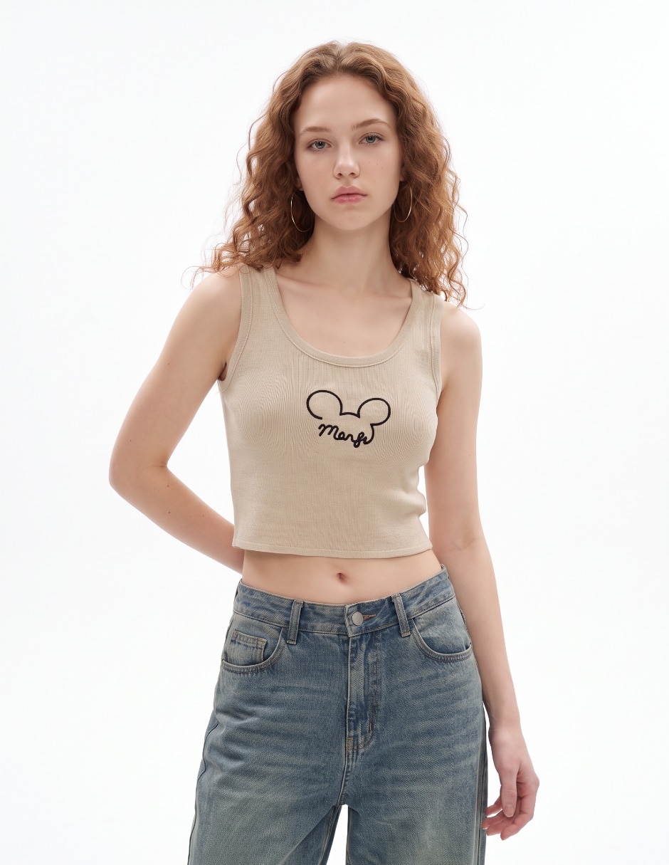 Blusa sin mangas para mujer