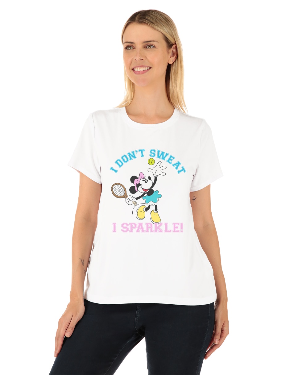 Playera manga corta Disney Dtr cuello redondo para mujer