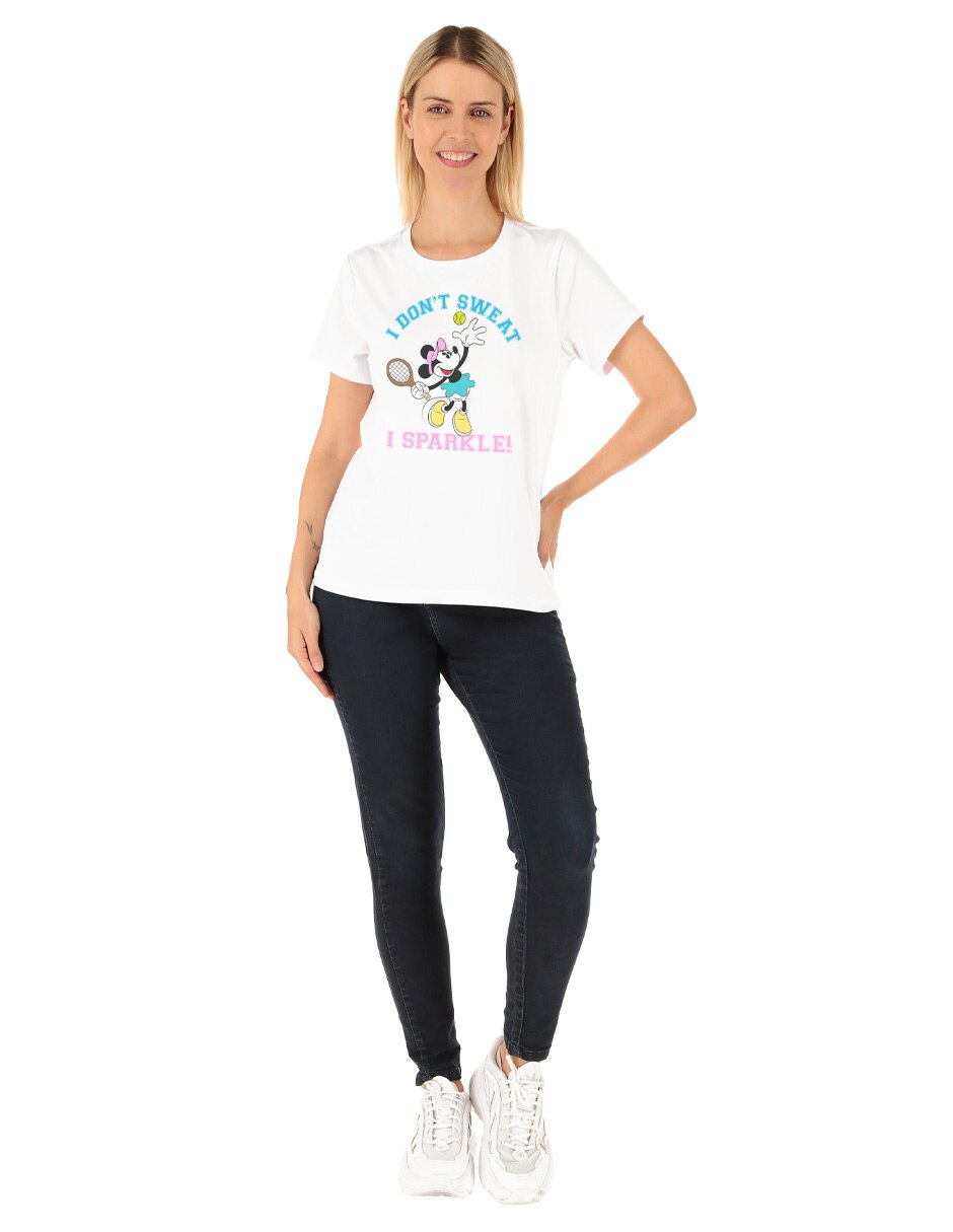 Playera manga corta Disney Dtr cuello redondo para mujer