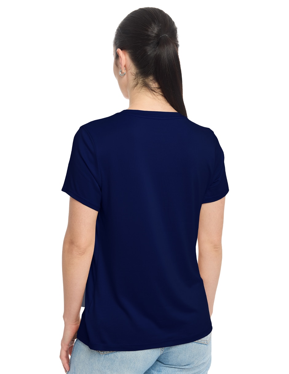 Playera manga corta Disney Dtr Stitch cuello redondo para mujer