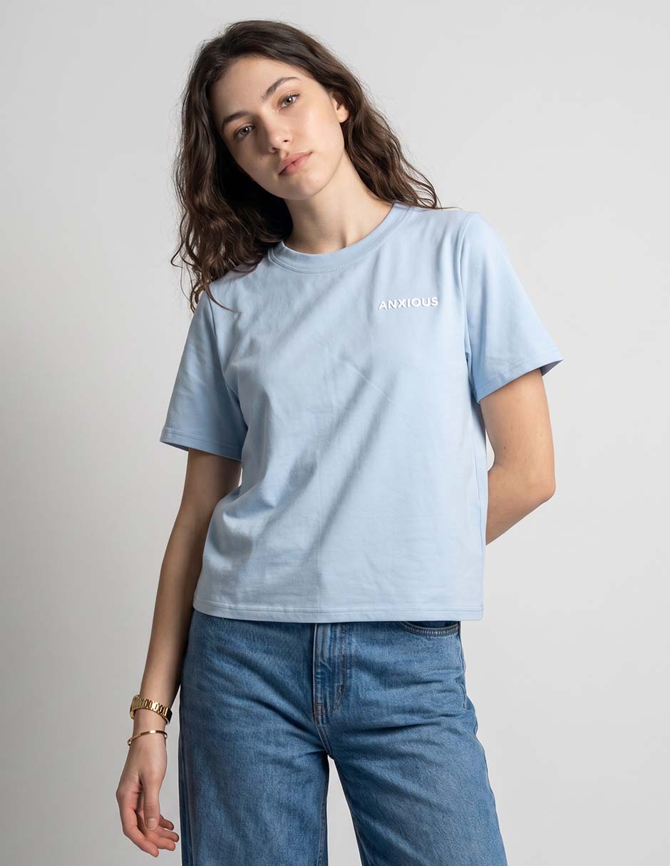 Playera cuello redondo para mujer
