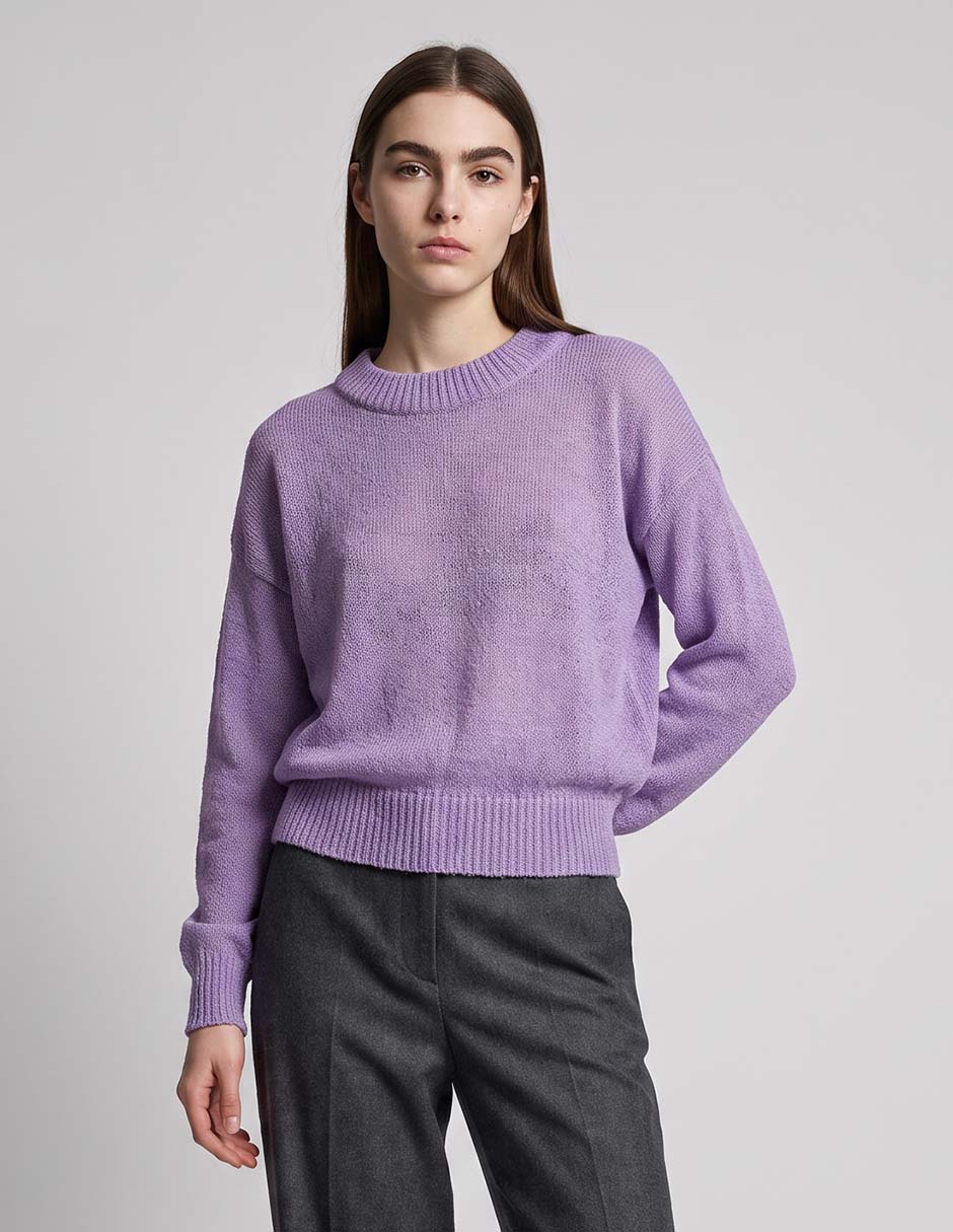 Suéter cuello redondo para mujer 1