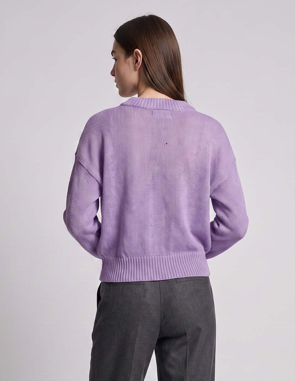 Suéter cuello redondo para mujer 3
