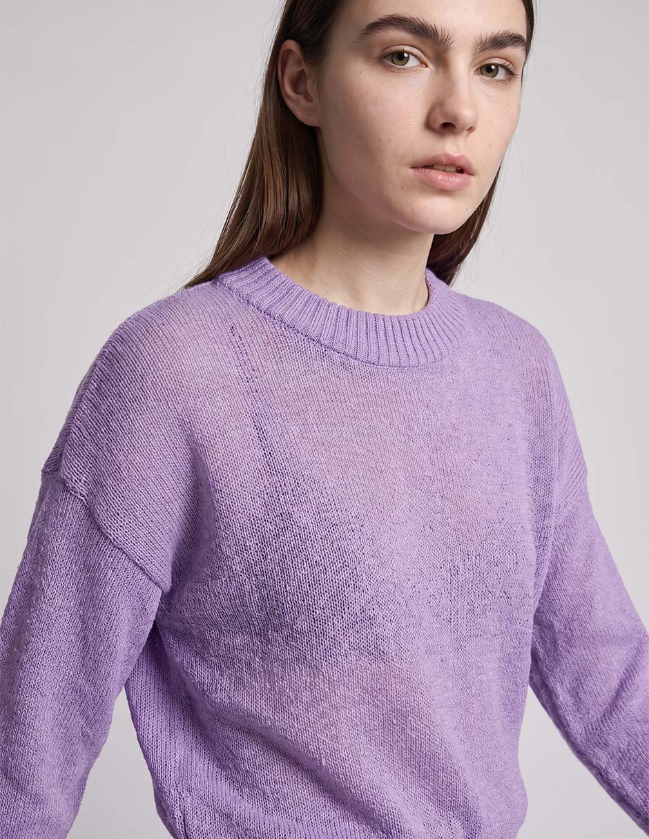 Suéter cuello redondo para mujer 2