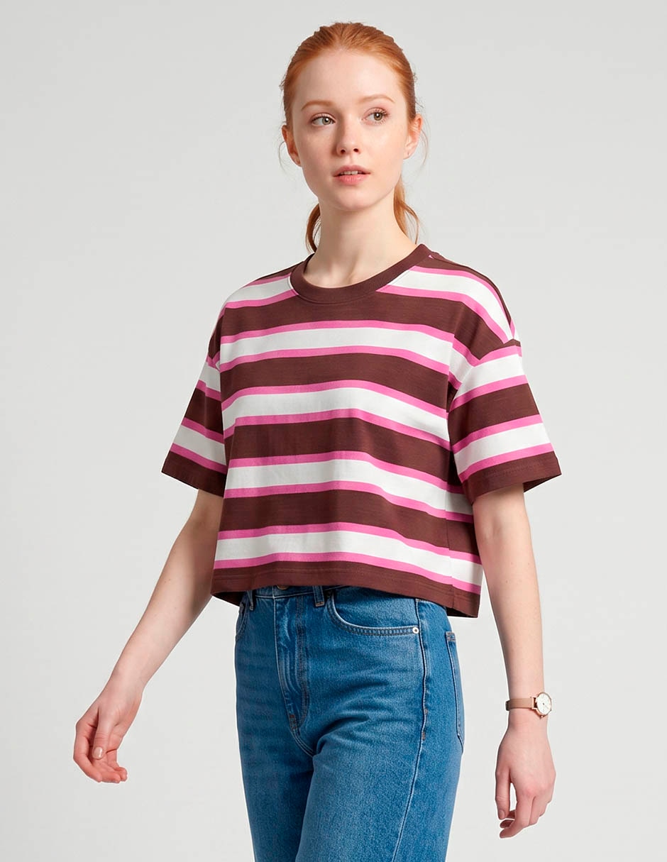 Playera manga corta cuello redondo mujer Playera manga corta cuello redondo mujer