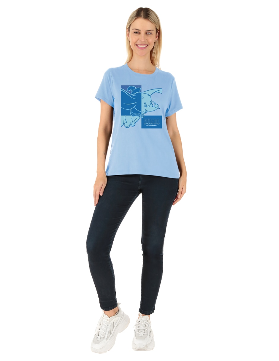 Playera manga corta disney cuello redondo para mujer
