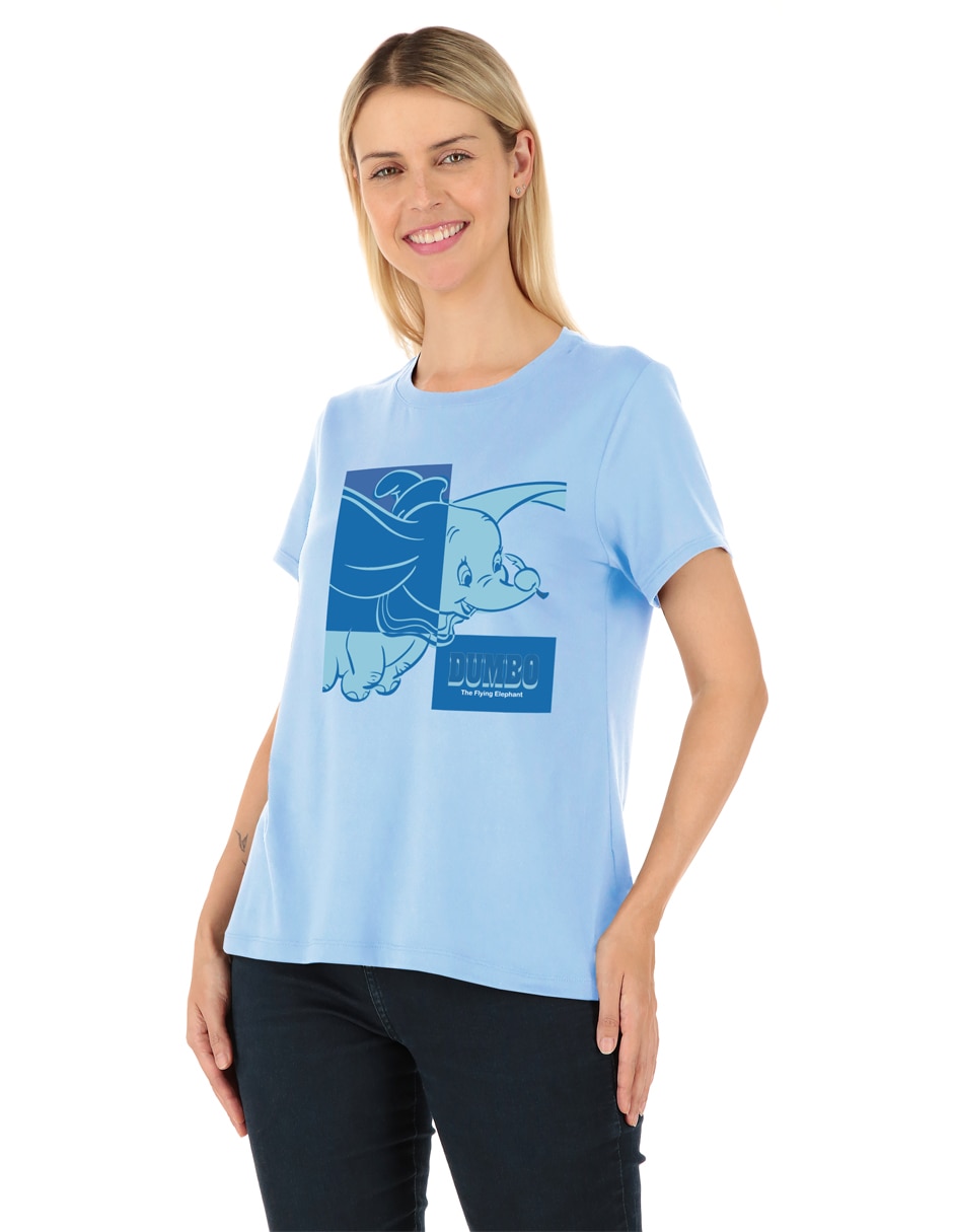 Playera manga corta disney cuello redondo para mujer