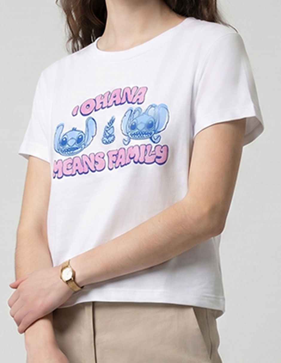 Playera manga corta Disney cuello redondo para mujer