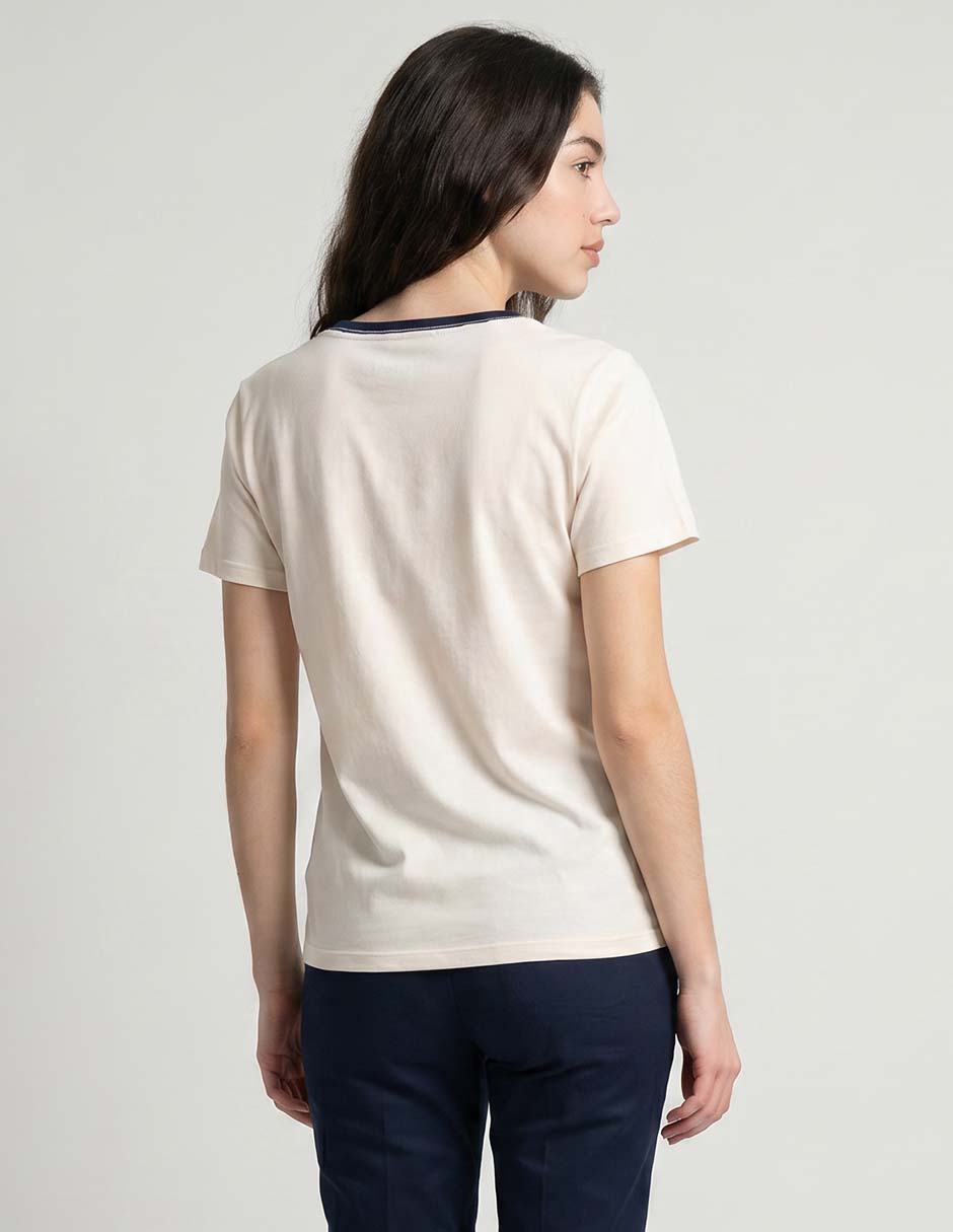 Playera manga corta cuello redondo para mujer 2