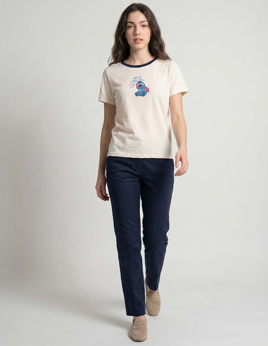 Playera manga corta cuello redondo para mujer 3