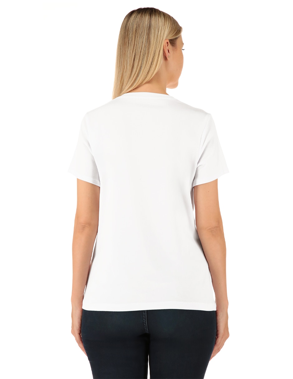 Playera manga corta cuello redondo para mujer 2