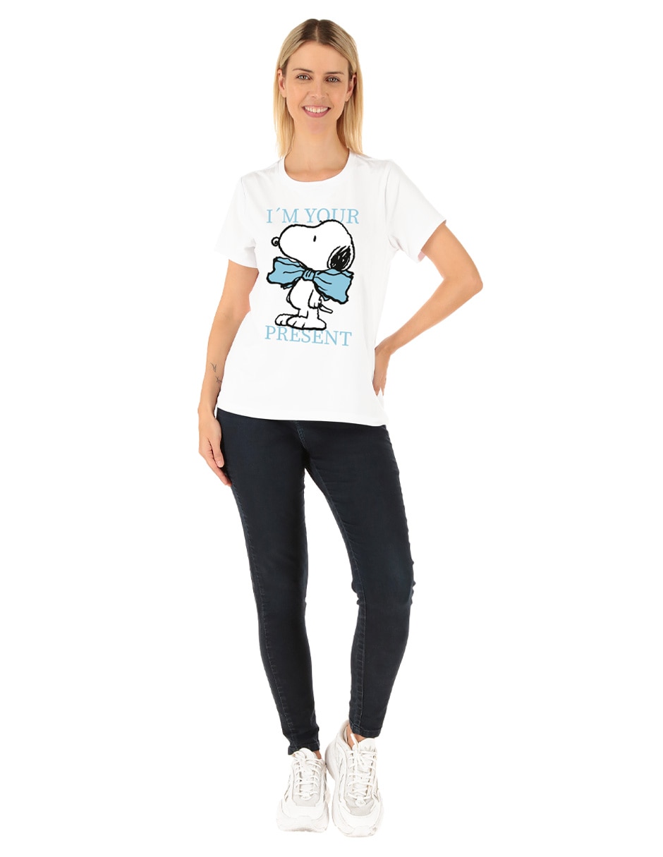 Playera manga corta cuello redondo para mujer 3