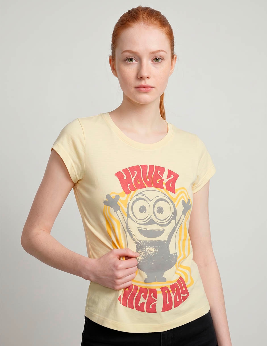 Playera manga corta universal cuello redondo